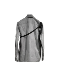 HYEIN SEO - Biker Shirt W/ Shoulder Strap - AW25 - DARK GREY